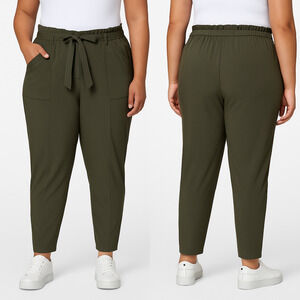 NWT Modern Ambition Ladies’ Tie-Front Pant – Burnt Olive – Size Large